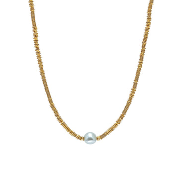 Chunky Chain in Pearl Pendant - Kamora.in