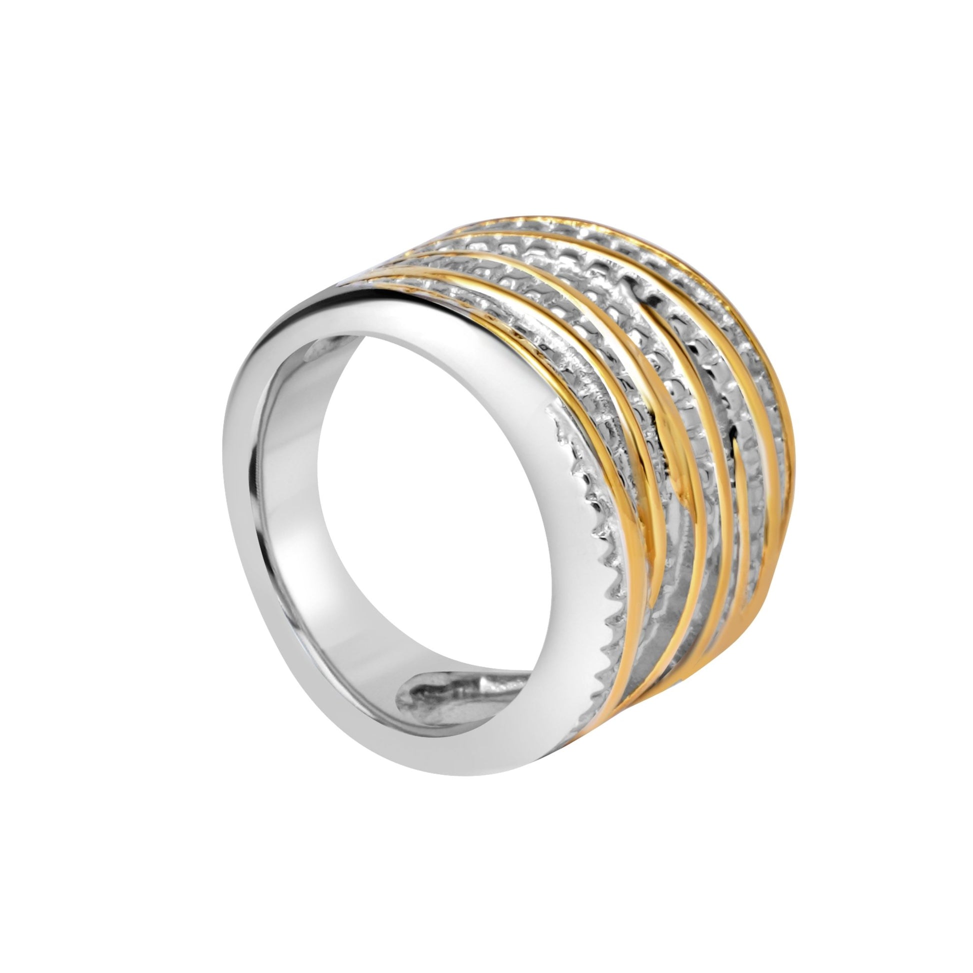 Gold Chunky Ring - Kamora.in