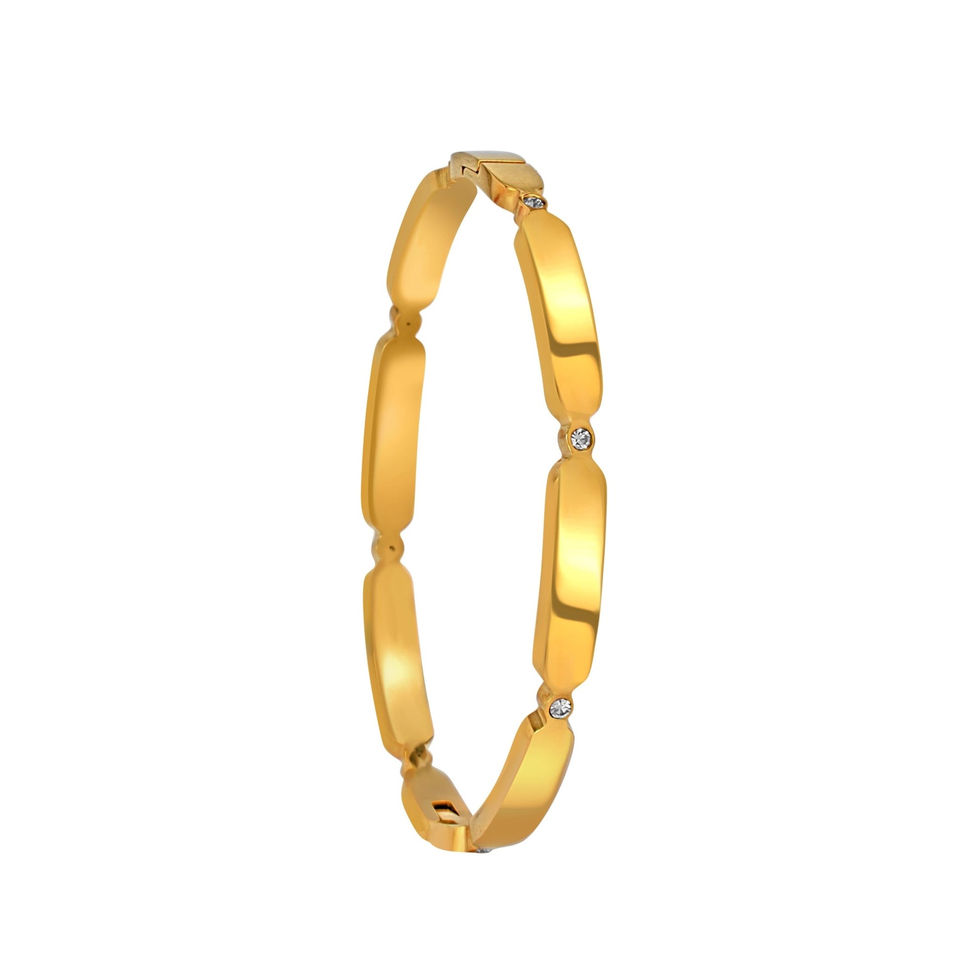 Round Rhinestone Bangle - Kamora.in